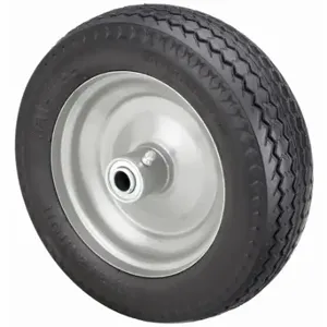 GRAINGER 53CM57 Flat-Free Polyurethane Foam Wheel, 10 Inch Wheel Dia, 3 Inch Wheel Width, 225 lb, Steel | CQ3RDZ