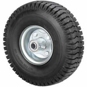 GRAINGER 53CM77 Flat-Free Solid Rubber Wheel, 10 3/16 Inch Wheel Dia, 3 Inch Wheel Width, 390 lb | CQ3RDA