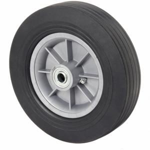 GRAINGER 53CM91 Flat-Free Solid Rubber Wheel, 10 Inch Wheel Dia, 3 Inch Wheel Width, 500 lb, Plastic | CQ3RDD