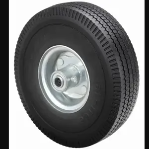 GRAINGER 53CM95 Flat-Free Polyurethane Foam Wheel, 10 Inch Wheel Dia, 3 Inch Wheel Width, 350 lb, Steel | CQ3RCG