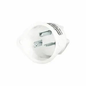 GRAINGER 5478 Flanged Inlet, 6-20P, 20 A, 250 VAC, 2 Poles, White, Screw Terminals, Screw Terminals | CQ2PCG 52HC28