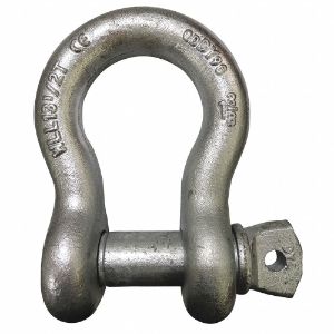 GRAINGER 55AY09 Anchor Shackle, 5/8 Inch Size, Carbon Steel, Alloy Steel Pin Material | CF2TJX