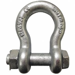 GRAINGER 55AX91 Anchor Shackle, 5/16 Inch Size, Carbon Steel, Alloy Steel Pin Material | CF2TKD