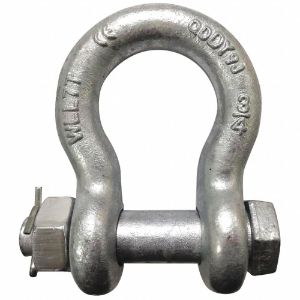 GRAINGER 55AX96 Anchor Shackle, Alloy Steel Body Material, Alloy Steel Pin, 3/8 Inch Body Size | CF2TJL