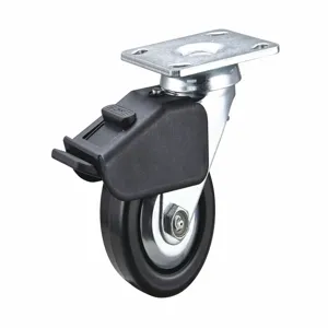 GRAINGER 55KJ67 Standard Plate Caster, Swivel, Phenolic, 600 lb, 4 Inch Wheel Diameter | CE9FLW