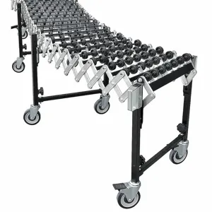 GRAINGER 55KR68 Skate Wheel Conveyor, Heavy Duty, Plastic, 26 3/4 Inch Width, 200 lbs./ft. | CJ3JKE