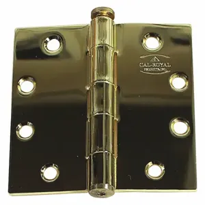 GRAINGER 56-408BRS Butt Hinge, 4 Holes per Leaf, 4 1/2 Inch Door Leaf Height, 4 1/2 Inch Door Leaf Width | CP9CMK 451K06