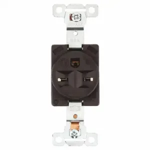 GRAINGER 5661 Receptacle, Single, 6-15R, 250V AC, 15 A, 2 Poles, Brown, Screw Terminals, Std Protection | CQ2GCC 49YY61