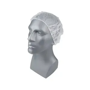 GRAINGER 56LR72 Bouffant Cap, Polypropylene, White, Universal, 1000 Pack | CP9YBQ