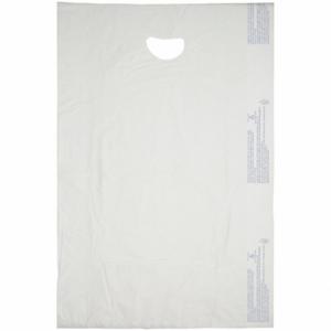 GRAINGER 5DUJ2 Merchandise Bags, 12 Inch Size x 3 Inch Size x 18 in, 0.7 mil Thick, White, Die Cut | CQ3QWV