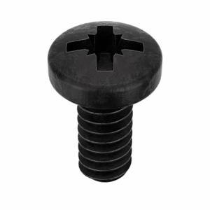 GRAINGER 5GMC3 Machine Screw, #6-32 Thread Size, 7/32 Inch Size Length, 18-8 Stainless Steel, Black Oxide | CQ6XUN