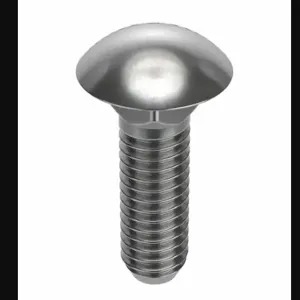 GRAINGER 5MTP4 Carriage Bolt, Square, Stainless Steel, Grade 2, Plain, 1/2 Inch-13 Thread Size | CP8VBR