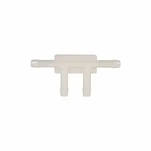 GRAINGER 5MTX2 Vacuum Connector Tee, 4-Way, Nylon X Barbed, White, 25 PK | CQ3ACP