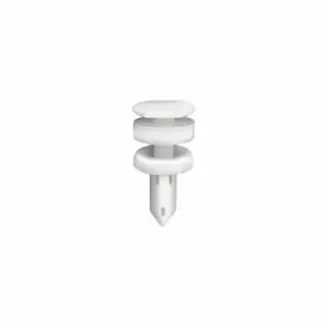 GRAINGER 5NCR2 Push-In Rivet, Flat Rivet Head, Expanding Shank, Nylon, White, 13 mm Rivet Length | CQ3YEC