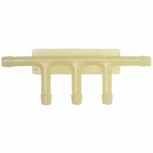 GRAINGER 5RKR8 Vacuum Connector, 5-Way, Nylon X Barbed X Barbed, White, 10 PK | CQ3ACV