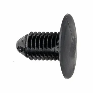 GRAINGER 5RKV5 Push-In Rivet, Domed Rivet Head, Ribbed Shank, Nylon, Black, 0.844 Inch Rivet Length | CQ3YDQ