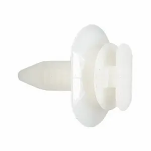 GRAINGER 5RKW3 Push-In Rivet, Flat Rivet Head, Ribbed Shank, Nylon, White, 21 mm Rivet Length | CQ3YEE