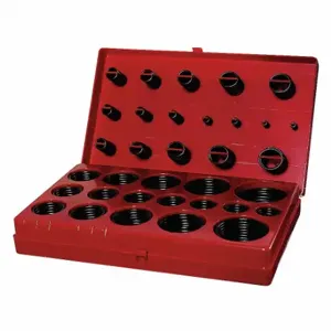 GRAINGER 5RLU2 O-Ring Assortment, Metric, Buna N, 426 Pieces, 32 # Of Sizes, 70 Shore A | CQ3BKF