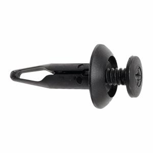 GRAINGER 5ZDL9 Screw Rivet, Flat Rivet Head, Keyhole Shank, Plastic, Black, 0.906 Inch Rivet Length | CQ3YEM