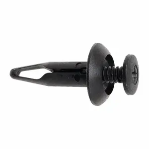 GRAINGER 5ZDL9 Screw Rivet, Flat Rivet Head, Keyhole Shank, Plastic, Black, 0.906 Inch Rivet Length | CQ3YEM