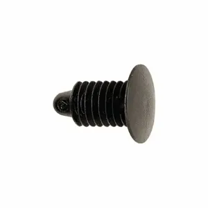 GRAINGER 5ZDP0 Push-In Rivet, Domed Rivet Head, Ribbed Shank, Plastic, Black, 6 mm Rivet Dia, 100 PK | CQ3YDW