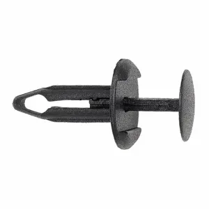 GRAINGER 5ZLT0 Rivet, Flat Rivet Head, Keyhole Shank, Plastic, Black, 23 mm Rivet Length, 6 mm Hole Size | CQ3YEJ