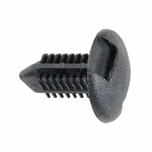 GRAINGER 5ZLW9 Rivet, Domed Rivet Head, Ribbed Shank, Plastic, Black, 8 mm Rivet Dia, 16 mm Rivet Length | CQ3YEG