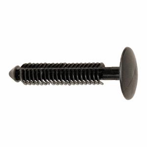 GRAINGER 5ZMC6 Push-In Rivet, Domed Rivet Head, Ribbed Shank, Plastic, Black, 7.5 mm Rivet Dia, Metric | CQ3YDY