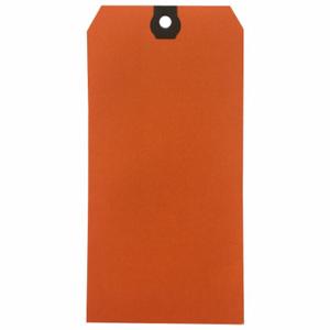 GRAINGER 61KV03 Blank Shipping Tag, #12, 8 Inch Tag Height, 4 Inch Tag Width, 15 Points, Orange, Paper | CP7RAV