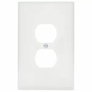 GRAINGER 62031 Duplex Receptacle Wall Plate, Duplex Outlet, Plastic, White | CP9ECM 492P57