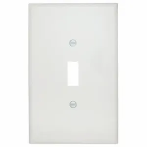 GRAINGER 62054 Toggle Switch Wall Plate, Toggle, Plastic, White | CP9ECV 492P59