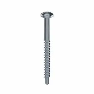 GRAINGER 636378-BR Self Drill Screw, #10 Size, 2 1/2 Inch Length, Steel, Zinc Plated, Pan, Phillips, 2000 PK | CR3EWF 10N437