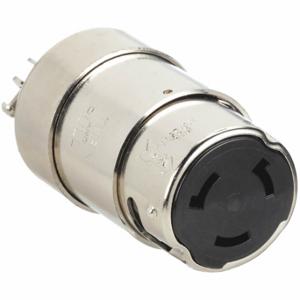 GRAINGER 6364CR Locking Connector, Non-NEMA, 50 A, 125/250V AC, 3 Poles, Silver, Marine | CQ2ZVK 49YW92