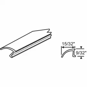 GRAINGER 65-4-6 Glazing Bead, Glass, Vinyl, Unfinished, 72 Inch Length, 9/32 Inch Height | CQ7YMV 451H39