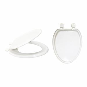 GRAINGER 65907 Toilettensitz, weiß, Kunststoff, selbsttragendes Karoscharnier, 1 1/2 Zoll Sitzhöhe | CJ3QPH 447N10