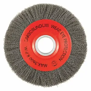 GRAINGER 66252838541 Wire Wheel Brush, 8 Inch Brush Dia, 2 Inch Arbor Hole, 0.014 Inch Wire Dia, Arbor Hole | CQ7YZV 443M42