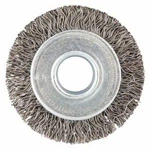 GRAINGER 66252838572 Wire Wheel Brush, 2 Inch Brush Dia, 1/2 Inch Arbor Hole, 0.014 Inch Wire Dia | CQ7YYJ 443N44