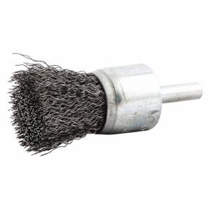 GRAINGER 66252838583 End Brush, 1 Inch Brush Dia, 1/4 Inch Abrasive Shank Size, 0.008 Inch Wire Dia | CP9EHN 443M69