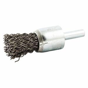GRAINGER 66252838585 End Brush, 3/4 Inch Brush Dia, 1/4 Inch Abrasive Shank Size, 0.02 Inch Wire Dia | CP9EJD 443N50