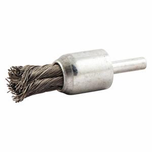 GRAINGER 66252838594 End Brush, 3/4 Inch Brush Dia, 1/4 Inch Abrasive Shank Size, 0.014 Inch Wire Dia | CP9EJA 443M34