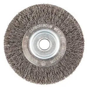 GRAINGER 66252838600 Wire Wheel Brush, 4 Inch Brush Dia, 1/2 Inch Arbor Hole, 0.014 Inch Wire Dia | CQ7YYV 443M81