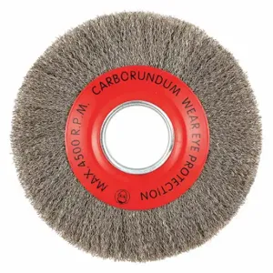 GRAINGER 66252838682 Wire Wheel Brush, 8 Inch Brush Dia, 2 Inch Arbor Hole, 0.012 Inch Wire Dia | CQ7YZR 443P44