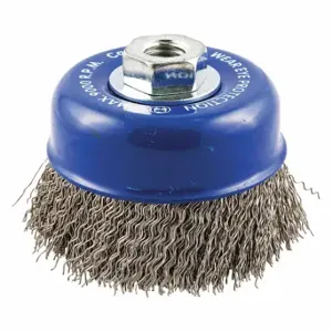 GRAINGER 66252838687 Cup Brush, 4 Inch Brush Dia, 5/8 Inch -11 Arbor Hole Size, No Shank Abrasive Shank Size | CP9BNN 443N81