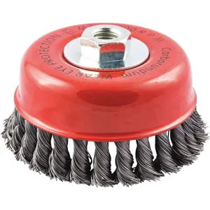 GRAINGER 66252838701 Wire Cup Brush, Knotted, Arbor Hole Mounting, Brush Size 5 | AX3MWU 443N25