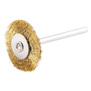 GRAINGER 66252838716 Wire Wheel Brush, Crimped, Shank Mounting, Brush Dia. 1 | AX3NAH 443N36