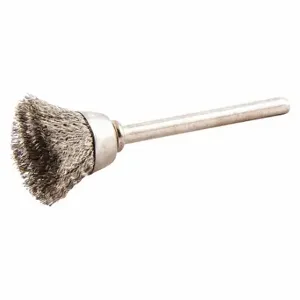 GRAINGER 66252838726 Cup Brush, 5/8 Inch Brush Dia, No Arbor Arbor Hole Size, 1/8 Inch Abrasive Shank Size | CP9BNP 443P37