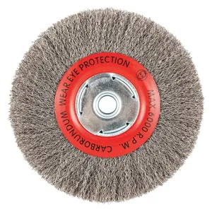 GRAINGER 66252838773 Wire Wheel Brush, Crimped, Arbor Hole Mounting, Brush Dia. 7 | AX3MPG 443M78