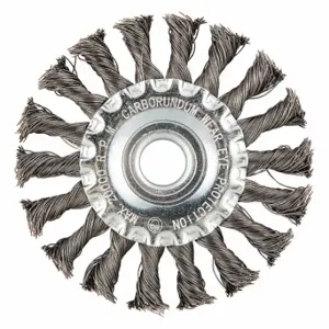 GRAINGER 66252838790 Wire Wheel Brush, 4 Inch Brush Dia, 1/2 Inch Arbor Hole, 0.014 Inch Wire Dia | CQ7YYU 443N60