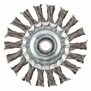 GRAINGER 66252838794 Wire Wheel Brush, 4 Inch Brush Dia, 3/8 Inch Size-24 Arbor Hole, 0.02 Inch Wire Dia | CQ7YYX 443N78