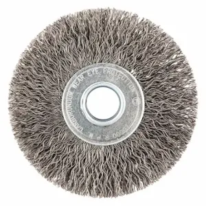 GRAINGER 66252838797 Wire Wheel Brush, 3 Inch Brush Dia, 1/2 Inch Arbor Hole, 0.014 Inch Wire Dia | CQ7YYM 443N32